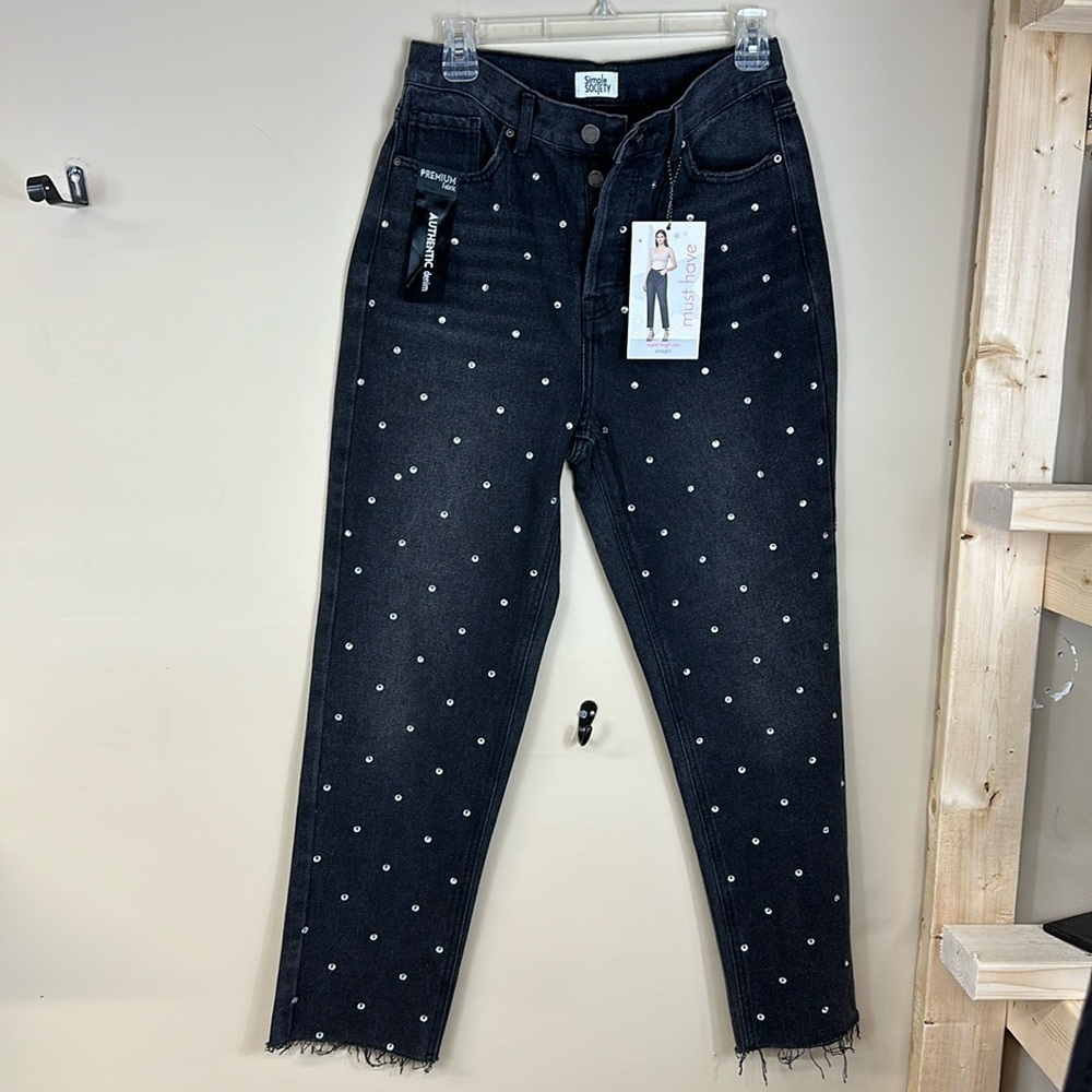 Social society authentic denim nwt 13-1/3 waist  12”rise 26”inseam. Black no tag